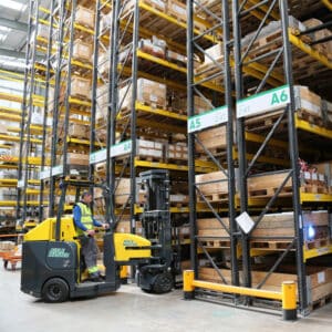 Aisle Master Order Picker In Use - Impact Forklift Solutions